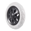 2X Black White Plastic Core Foam Shopping Trolley Cartwheel Casters. 