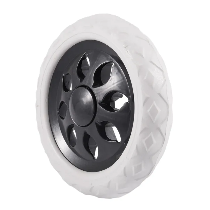 2X%20Black%20White%20Plastic%20Core%20Foam%20Shopping%20Trolley%20Cartwheel%20Casters%20-%20Image%205