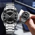 Stainless Steel Luxury Men Watch Quartz Analog Business Chain Casual Wrist Dial Watches For Boys Gents Black White Silver Gold 191256618 Time_Zone LK. 