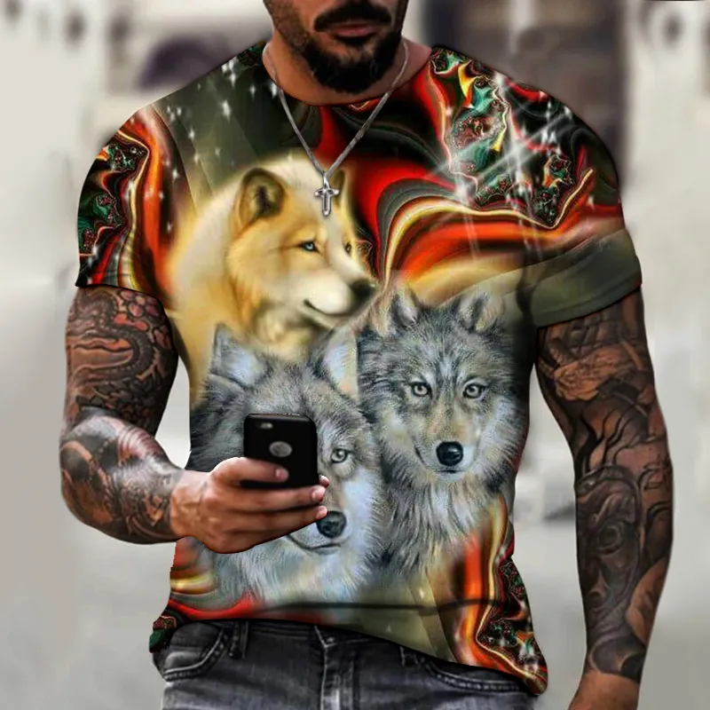 Animal Lion Beast Fierce 3D Print T Shirt New Summer Men's