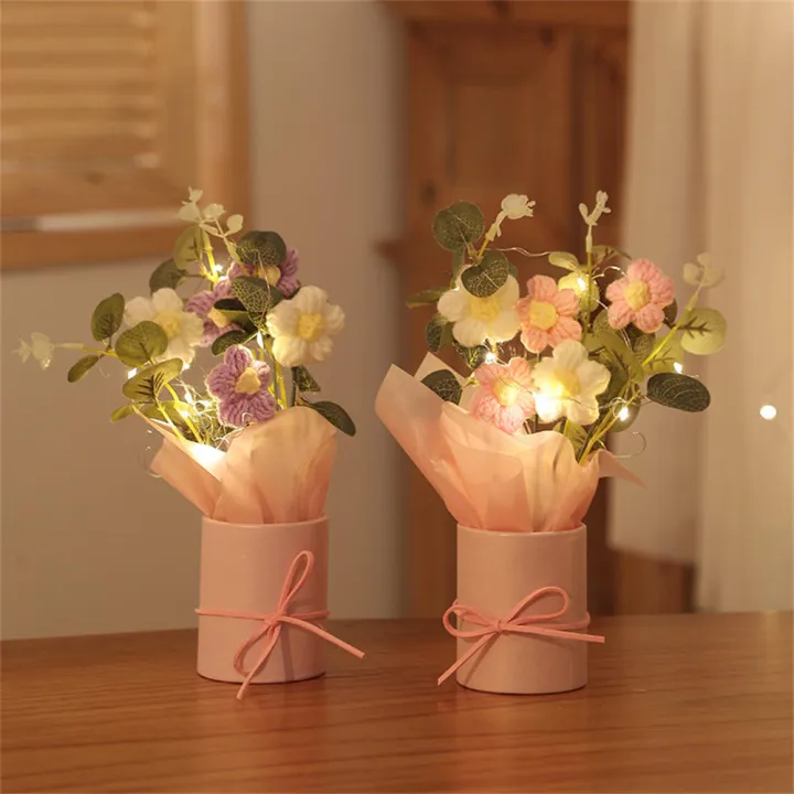 Woolen%20Hand-knitted%20flowers%20Elegant%20Colorful%20Valentine's%20Day%20bouquets%205Pcs%20buckets%20Wool%20flowers%20for%20Home%20decoration%20Wedding%20-%20Image%205