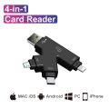 【white 】 in 1 Card Reader C Micro USB Adapter TF Micro SD Card Reader for Android ipad/iphone 7plus 6s5s MacBook. 