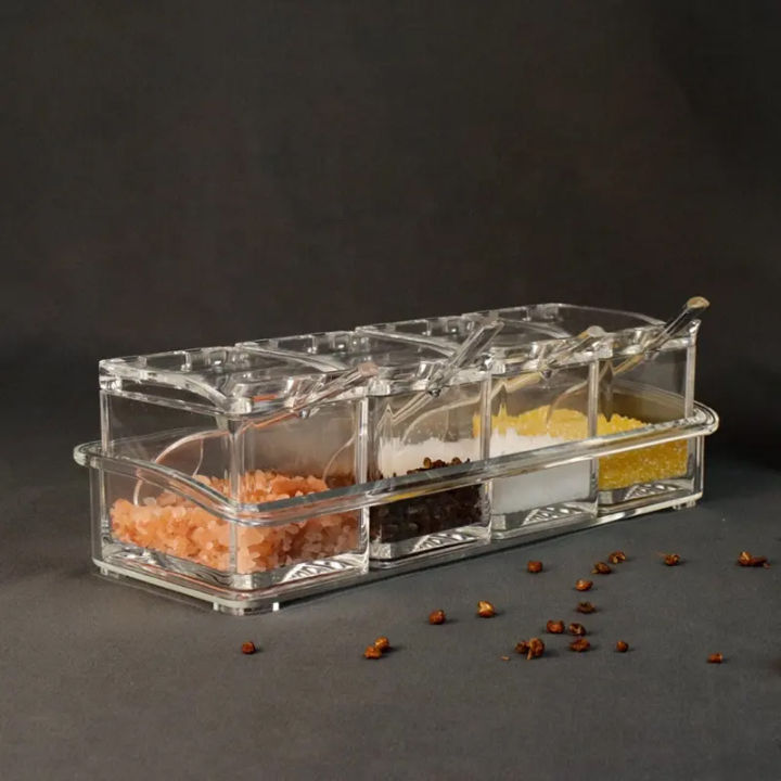 4%20Pcs%20Crystal%20Seasoning%20Box%20with%20Spoons%20and%20Tray%20Acrylic%20Spice%20Container%20Plastic%20Spice%20Jar%20Set%20Spice%20Storage%204%20Compartment%20Spice%20Jars%20with%20Cover%20and%20Spoon%20and%20tray%20for%20Kitchen%20-%20Image%208