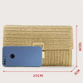 Straw Straw Clutch Trendy Beach Bag Woven Purse for Summer Weddings Beach Outings Casual Events Fashion Lovers Vacation Essentials. 