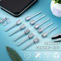 10 Pieces Diamond Bit Diamond Grinding Bits Head 1/8 Shank 8mm Cylinder Head Diamond for Most Rotary Tool Bit Grinder. 