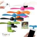 Portable Flexible Removable Mini USB Fan Type C Mobile Phone Cooling Fan for Huawei Xiaomi Oppo Vivo. 