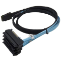 2X Mini Sas Sff-8087 to 4 Sff-8482 Server Array Card Hard Drive Data Cable Sata Cable 0.5m. 