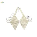 Bead Crop Top Bralette Y2K Midriff Baring Top Body Chain Jewelry Tank Top for Belly Dancing Disco. 