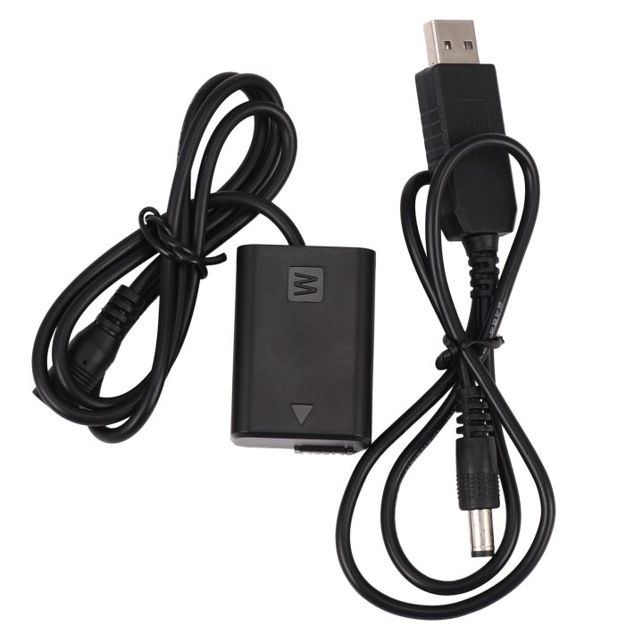 Batterie Factice USB-C Vers NP-FW50 Pour Sony ZV-E10, A7, A6400, Etc. - Pour Enregistrement Longue Durée, Streaming - 60 Cm