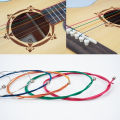 Colorful Rainbow Guitar Strings E-A (1 Set 6pcs) for Acoustic Folk Guitar Classic Guitar Multi Color Guitar Strings / Wire Set. 