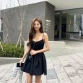 Can't Hide Zhao Lusi Same Style White Fitted Waist Vest Sling Dress Women's Summer Short Skirt Hot Girl Slim White Dress. 