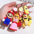 【hot】 Super Mario Series Keychain Mario Bros Luigi Toad Yoshi Bowser Action Figure Model PVC Decorations Cartoon Doll Pendant Toys Gif. 
