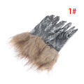 Halloween Wolf Head Hair Mask Werewolf Gloves Costume Party Cospaly Masquerade Scary Decor. 