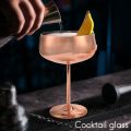 Copper Coupe Champagne Glasses Set of 2 Stainless Steel Vintage Martini Cocktail Glass Wine Goblet. 