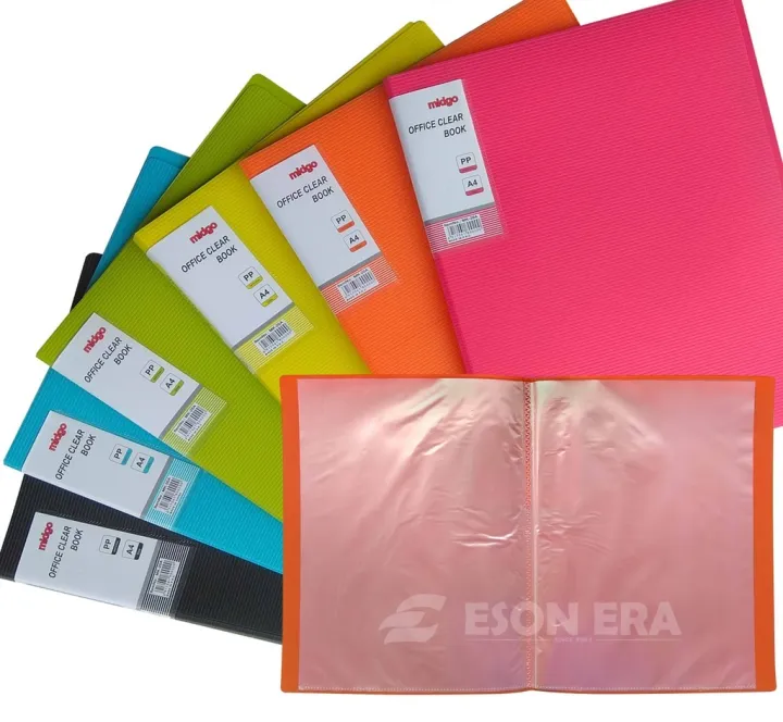 Display Clear Book File (8.5" x 13") F4 - 10,20,30,40,60,80,100 Pockets Can be used for filing important documents. Hard Cover Available in different colours. File Size is F4 Size Useful for keeping important document