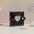 Photo Organizer Stationery Love Heart Photo Album Shell Cover & Inner Pages Binder Photocards Holder Large Capacity Simple Picture Albums Collection Kpop Card. 