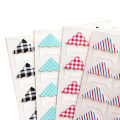 24 Pcs/Lot DIY Retro Plaid Stripes Corner Paper Stickers For Photo Album Fitting Handwork Frame Albums Decoration Scrapbooking. 