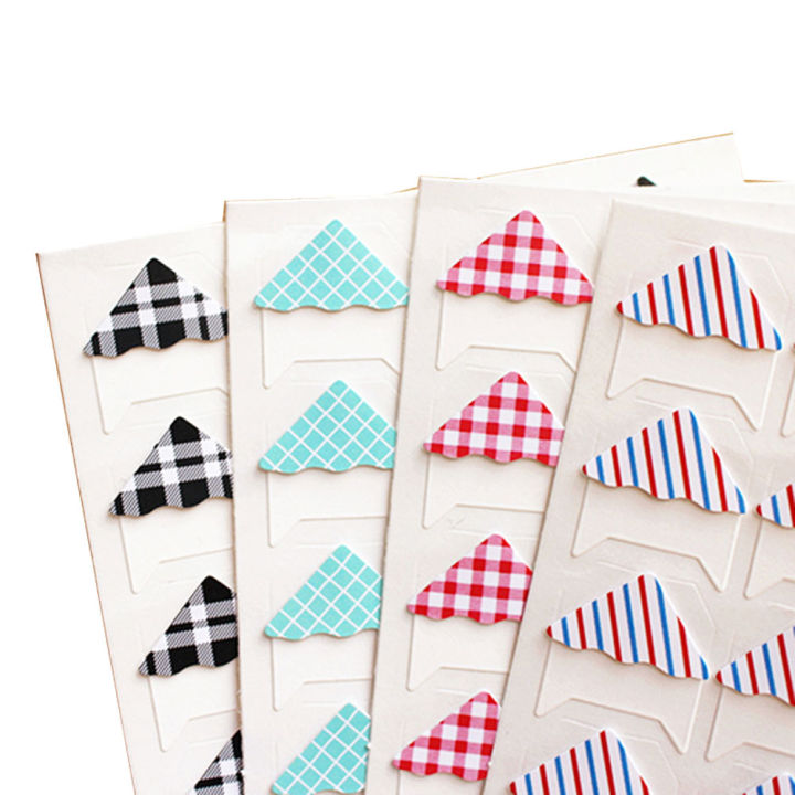 24%20Pcs/Lot%20DIY%20Retro%20Plaid%20Stripes%20Corner%20Paper%20Stickers%20For%20Photo%20Album%20Fitting%20Handwork%20Frame%20Albums%20Decoration%20Scrapbooking%20-%20Image%206
