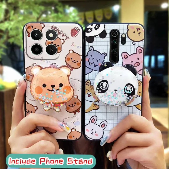 Rotatable%20stand%20Back%20Cover%20Phone%20Case%20For%20Honor%20X6c%20Quicksand%20cute%20Anti-knock%20Dirt-resistant%20Simplicity%20Cartoon%20TPU%20-%20Image%207