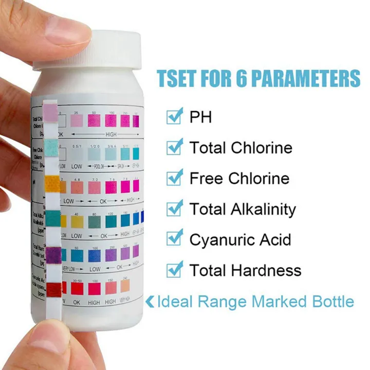 100Pcs%206-In-1%20Swimming%20Pool%20PH%20Test%20Paper%20Residual%20Chlorine%20PH%20Value%20Alkalinity%20Hardness%20Test%20Strip%20PH%20Tester%20-%20Image%203