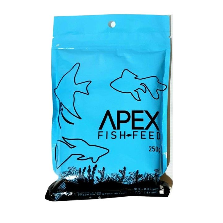 Apex Aquarium Fish Food 250g High-Quality Nutrient-Rich Pellets for Healthy Fish Growth