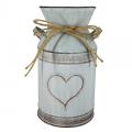 Vintage Tin Bucket Fashionable Iron Flower Vase Retro Metal Jugs for Home Office Party Festival Decoration Wrought Country Style. 
