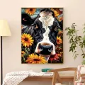 Full diamond new dot diamond cross stitch animal cow living room bedroom sunflower 5d diamond painting restaurant simple. 