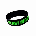 Beast Mode Free Size Rubber Stretchable Stylish Wristband Bracelet For Men Events Party Sports & Daily Wear (Black). 
