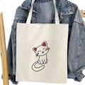 Cutie Cat Tote Bag for Girls - Adorable Eco-Friendly Bag. 