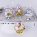 Cake Plate With Dome Cover Gold Silver 4/8 Pieces Clear Plastic Mini Cake Box Dome Box Wedding Birthday Box. 