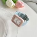 Soft Tape Small Square Watch for Men and Women 2025 Sports Party Pointer Style Fashion Jelly. 
