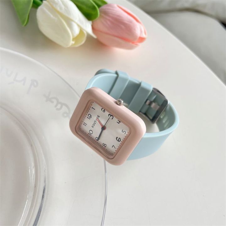 Soft Tape Small Square Watch for Men and Women 2025 Sports Party Pointer Style Fashion Jelly