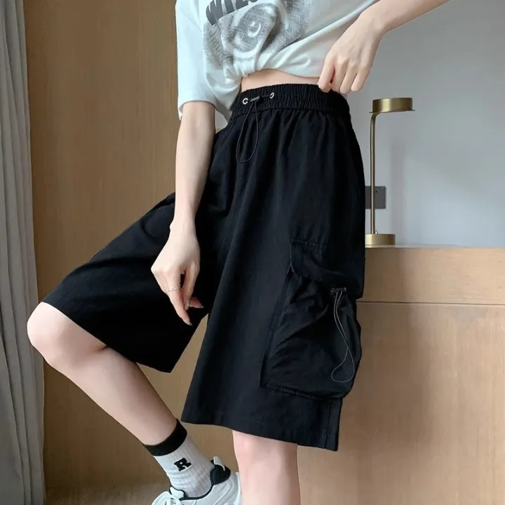 Korean%20Style%20Trendy%20Workwear%20Shorts%20Women's%20Loose%20High%20Waist%20Slimming%20All-Matching%20and%20Handsome%20Fashion%20Brand%20vibe%20Design%20Casual%20Sports%20Pants%20-%20Image%206