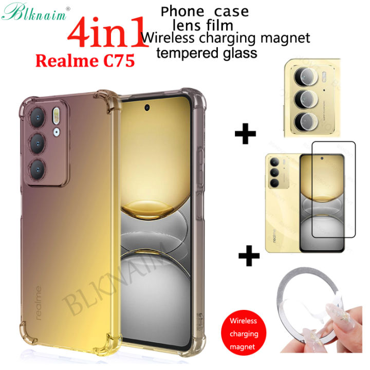 BLKNAIM%204-in-1%20NEW%20For%20Realme%20C75%20case%20Anti-fall%20Color%20phone%20case%20+%20Screen%20Protectors%20tempered%20glass+Magnetic%20car%20mount%20+Lens%20Film%20-%20Image%205