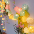 2.2M 20 Cotton Ball String Fairy Night Lights USB LED Bulb Bedroom Party Decoration / Birthday Festive Atmosphere Layout Photographic Props 1Pcs. 