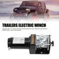 12V Electric Winch Kits Trailers Electric Winch Strong Torsion Security Lock for Off Road Vehicles. 