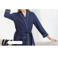 Yfashion Women Men Waffle Robe Trendy 3/4 Sleeves Knee Length Bathrobe With Belt Soft Lightweight Loungewear. 