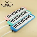 Bee 32 Keys Melodica with Box type Hard Case 1 year Warranty - Blue Pink Instrument with Hard Case Mouthpiece Air Piano Soprano Keyboard Melodica with 2 Soft Long Tubes, Short Mouthpieces and Box type Carrying Bag for Kids Beginners Gift, Blue/ Green/Pink. 