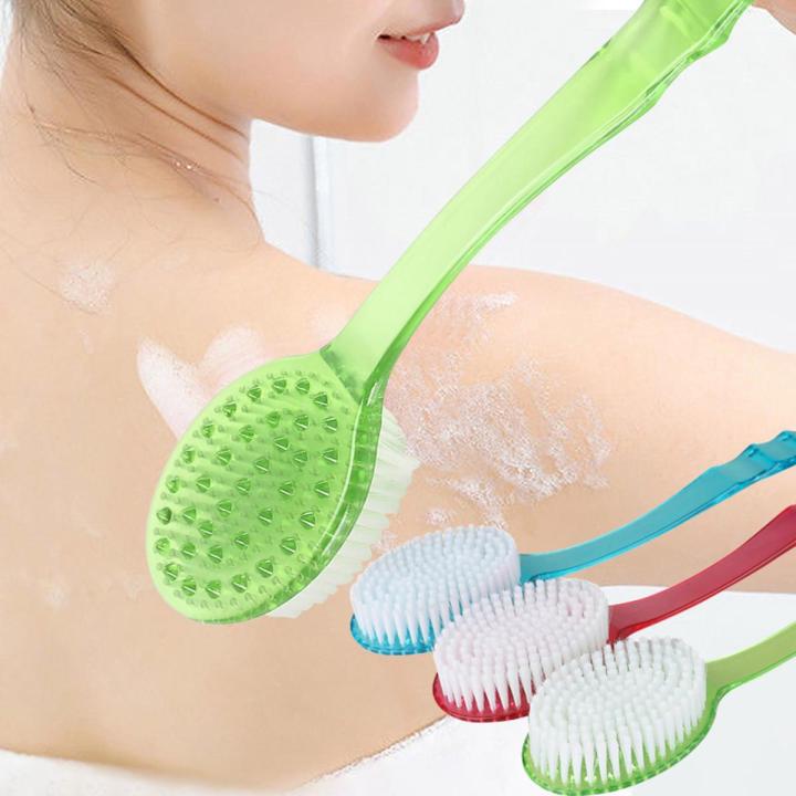 1/3Pcs Plastic Massager Bathing brush PET Body Scrubber PS Long Handled Bath Shower Back Brush Skin Cleaning Tool Long Handle for Exfoliating Back, Body, and Feet, Bath and Shower Scrubb