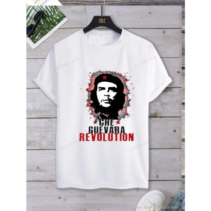 Cuba%20Che%20Guevara%20Portrait%20Ii%20T%20Shirt%20Fidel%20Nostalgia%20Leisure%20Graphic%20Short%20Sleeve%20O-neck%20Leisure%20Streetwear%20Classic%20-%20Image%204