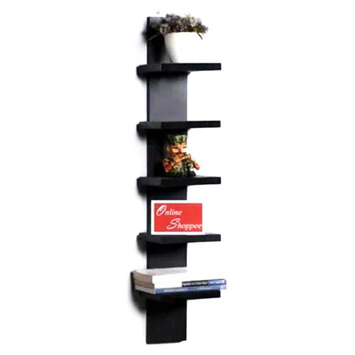 Wooden Floating MDF 5 Nivel Wall Shelves Daraz.lk