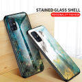 Marble Tempered Glass Phone Case For Samsung Galaxy M51 M31S M31 M21 M11 Hard Back Cover For Samsung M30S Anti-fall Case Coques. 