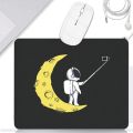 Pad Mouse 25X21Cm Mat Astronaut Durable Mousepad All Gaming Pattern Pu Computer Mouse Anti-Slip Ooth Portable Leather(6.Astronaut Yellow M_25X21 Cm). 