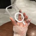 Clear For Magsafe Charge Case For Apple iPhone 16 15 14 13 12 11 Pro Max Plus Mini Magnetic Acrylic Transparent Cover. 