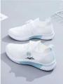 Women's flying white shoes leisure sports running tide shoes girls new spring and autumn. 
