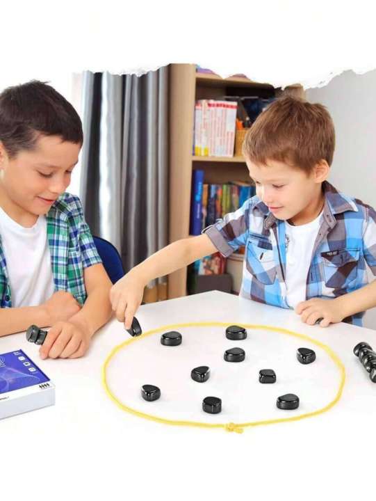 Game,Puzzle Strategy Games For Kids And Adults, Rocks, Magnetic Chess Stones, Magnet Game With String