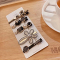 5Pcs Retro Acrylic Side Hairpin Hair Clip Simple Pearl Side Duckbill Clip Hair Accessories. 