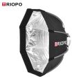 TRIOPO 55cm Foldable 8-Pole Octagon Softbox with Soft Cloth Carrying Bag Bowens Mount for Studio Strobe Flash Light-m. 