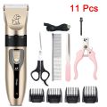 transparent bag Professional Cat Dog Hair Clipper Grooming Kit Rechargeable Pet Hair Trimmer Shaver Set Animals Hair Cutting Machine Low-Noise. 
