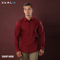 Maroon Party Wear Shirt. 